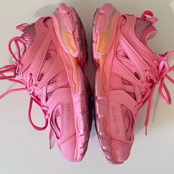 LIKE NEW Balenciaga Track Trainer Sneaker Bubblegum Pink Running Sneakers 38 8 - Picture 13 of 17